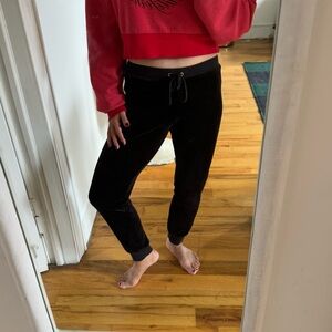 Juicy Couture Black Label Y2K Low Rise Tracksuit Bottom Jogging Sweat Pants